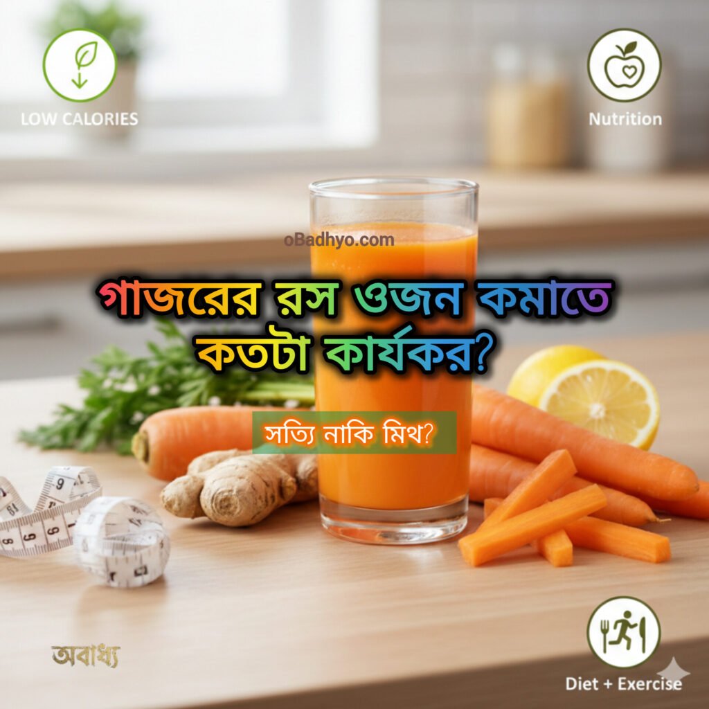 গাজরের রস ওজন কমাতে কতটা কার্যকর? সত্যি নাকি মিথ?